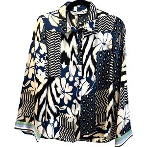 ✨ Zara Women’s Printed Viscose Shirt – Size M – New ✨